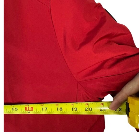 BERNARDO Insulated Hooded Raincoat RED Size S Mid-Length Water-Resistant - Picture 9 of 14